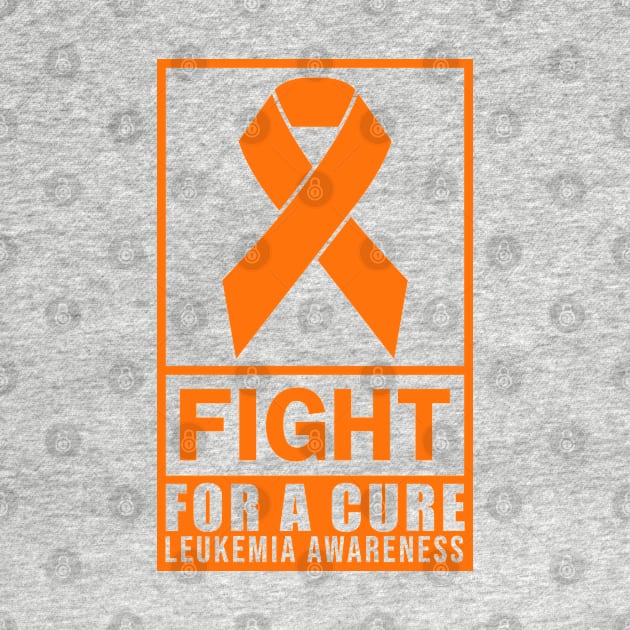 FIGHT FOR A CURE ORANGE RIBBON LEUKEMIA by JWOLF